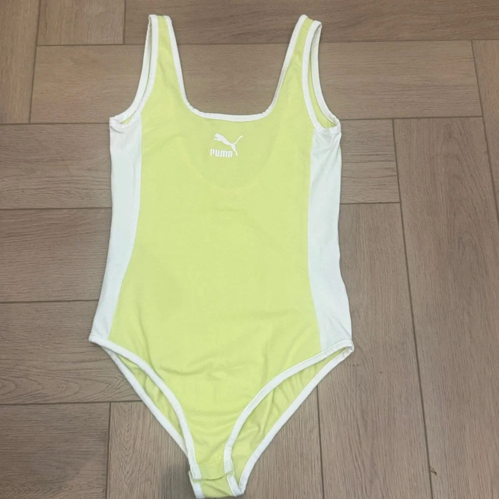 PUMA Women's Bright Yellow Classics T7 Bodysuit Size XS - Picture 5 of 5